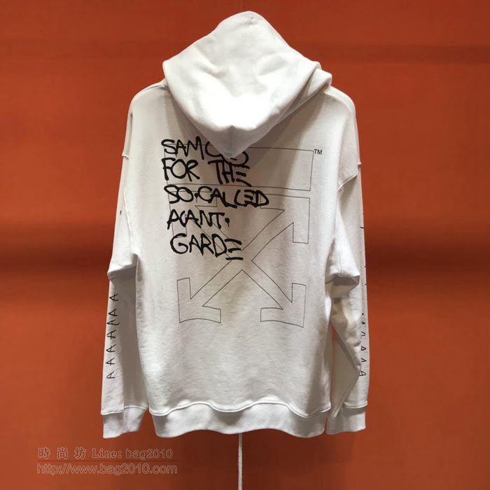 OffWhite男裝 19-20FW新款 最高品質 off連帽衛衣 off白色套頭男衛衣 男士秋季新款單品  tzy2271